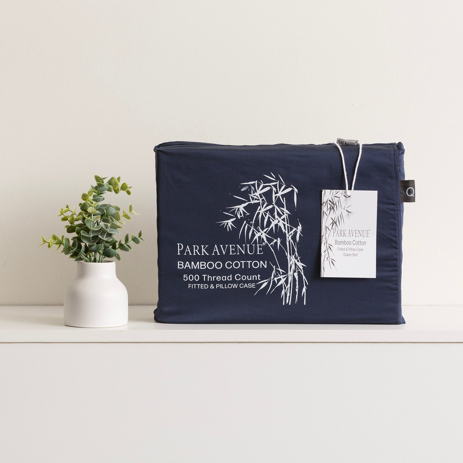Bamboo Cotton 500 Thread Count Indigo Combo Set by Park Avenue King Single