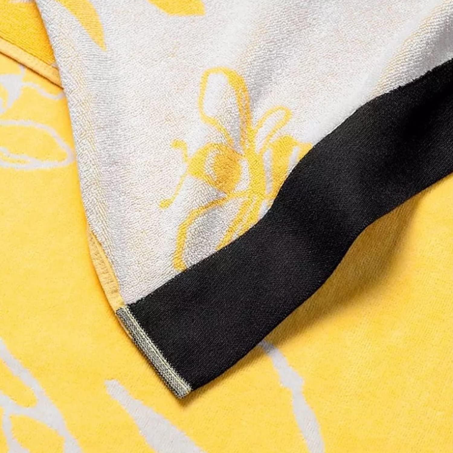 2 Pack Jacquard Velour Large Beach Towel 100 x 180 cms Bee