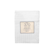 370TC White Self-striped Cotton Sateen Sheet Set King