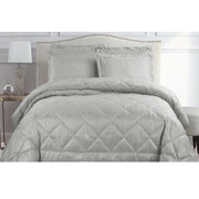 Hotel Living Eli Jacquard Comforter Set King Silver