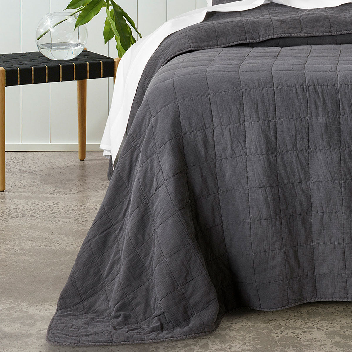 Geraldton Coal Coverlet Set Queen/King