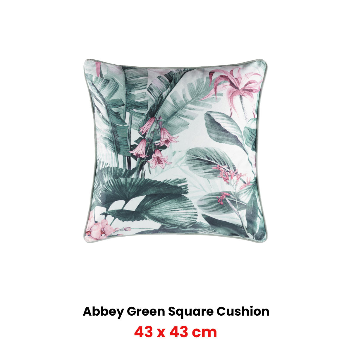 Abbey Green Square Filled Cushion 43 x 43cm