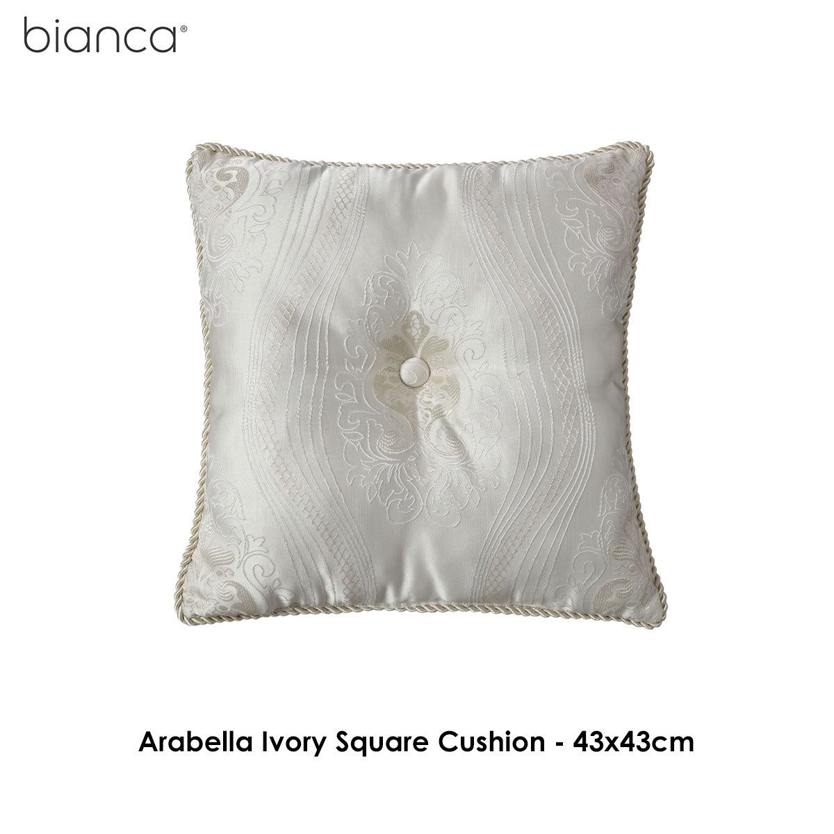 Arabella Ivory Square Cushion