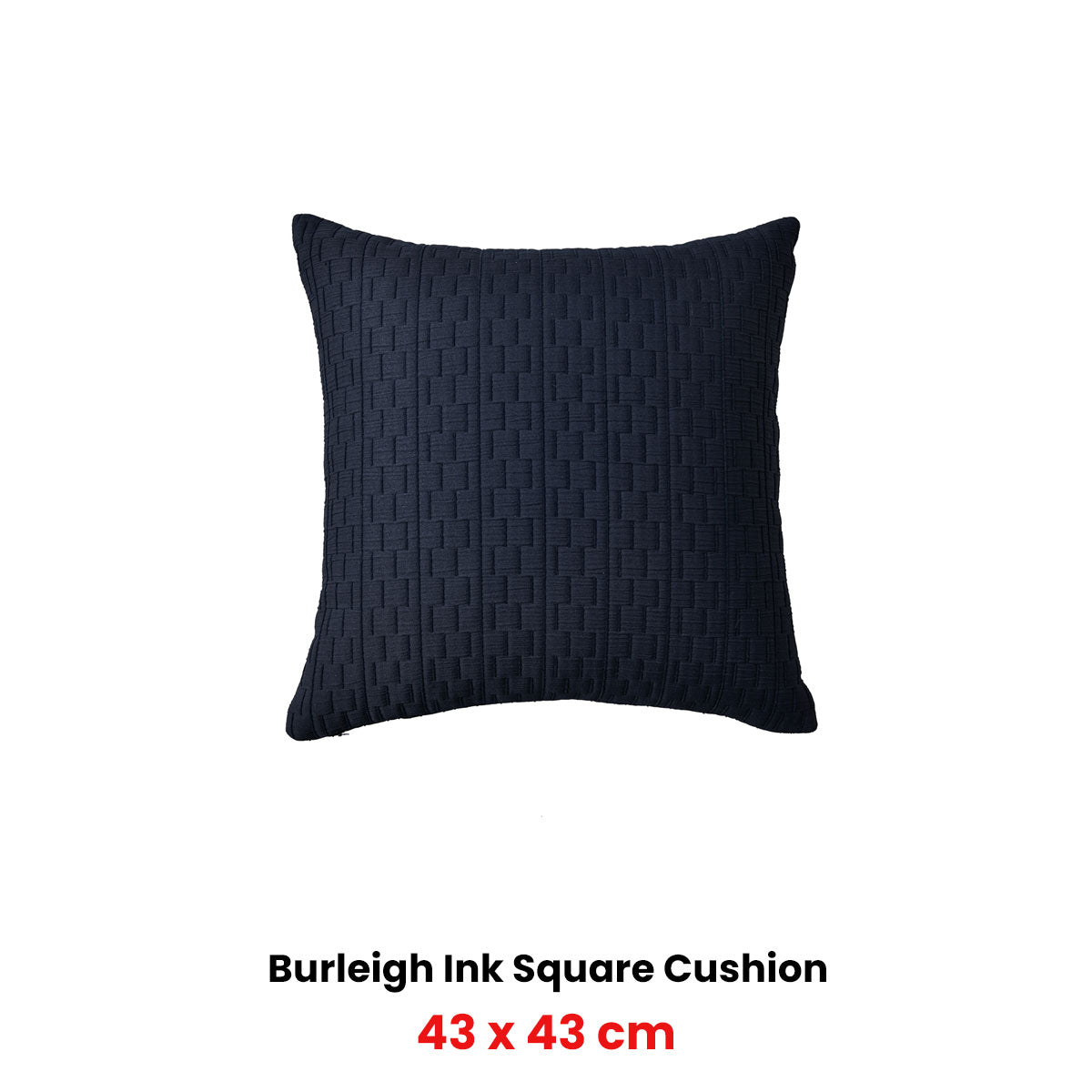 Burleigh Ink Square Filled Cushion 43 x 43cm