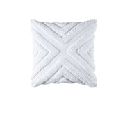 Bianca Haven White Cotton Chenille Square Cushion