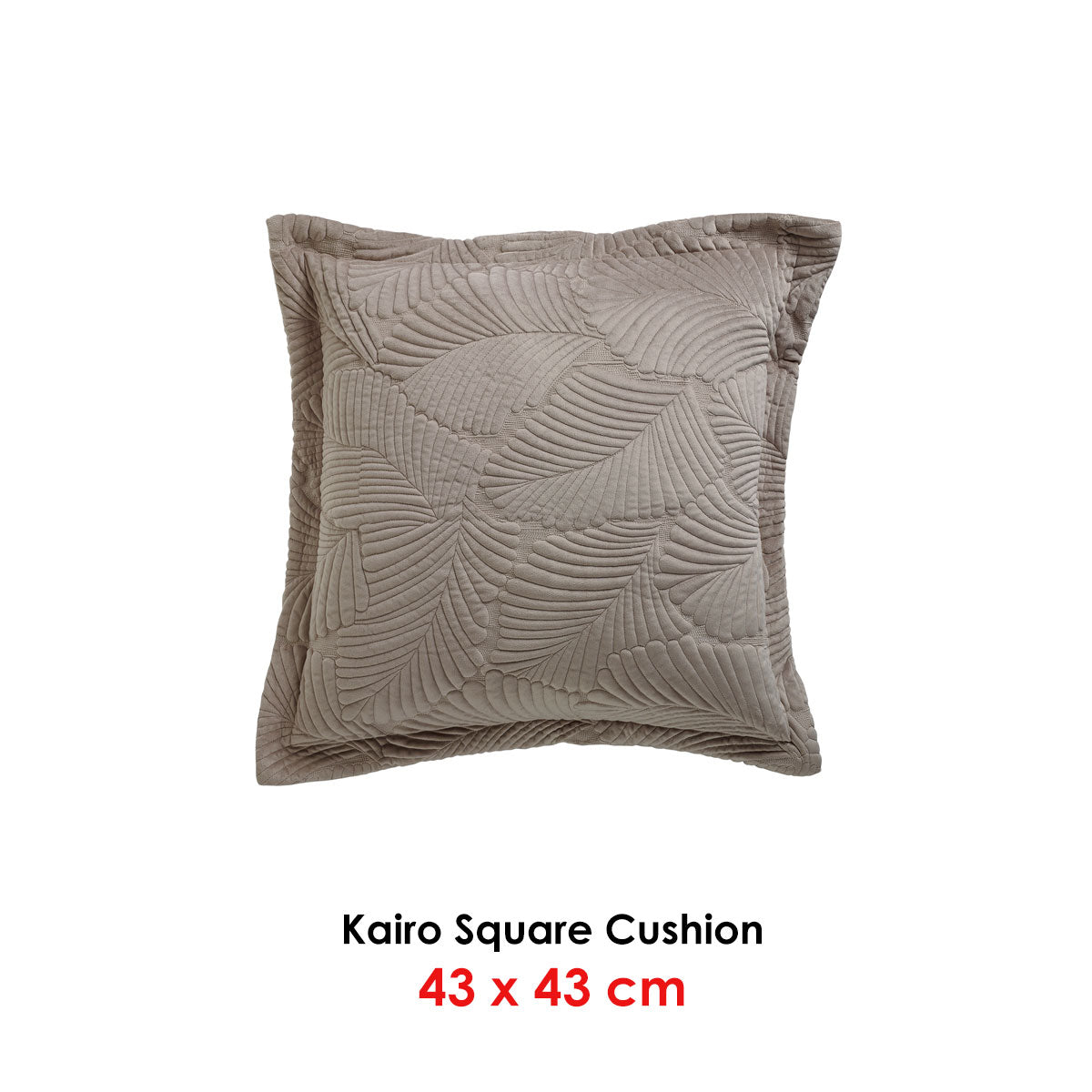Kairo Taupe Square Filled Cushion