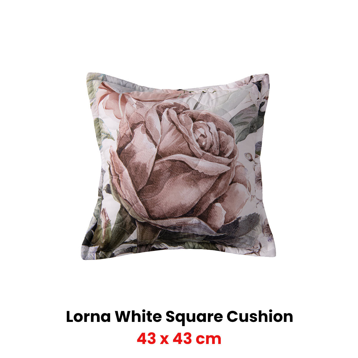 Lorna White Square Filled Cushion 43 x 43cm