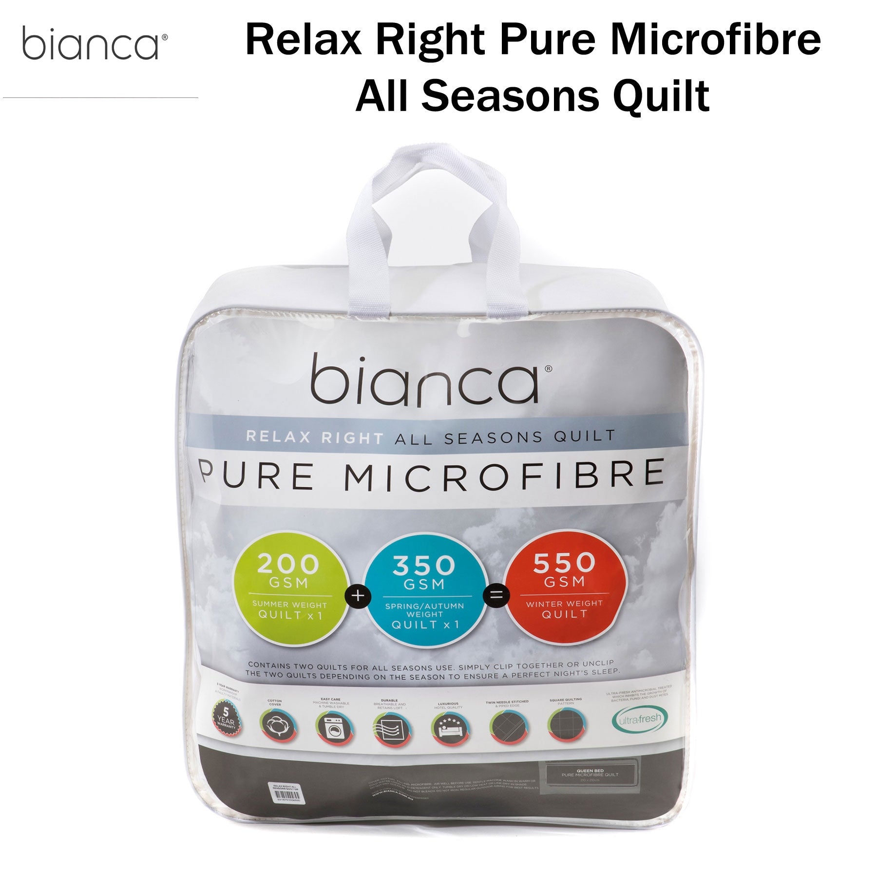 Pure Microfibre All Seasons Quilt Queen