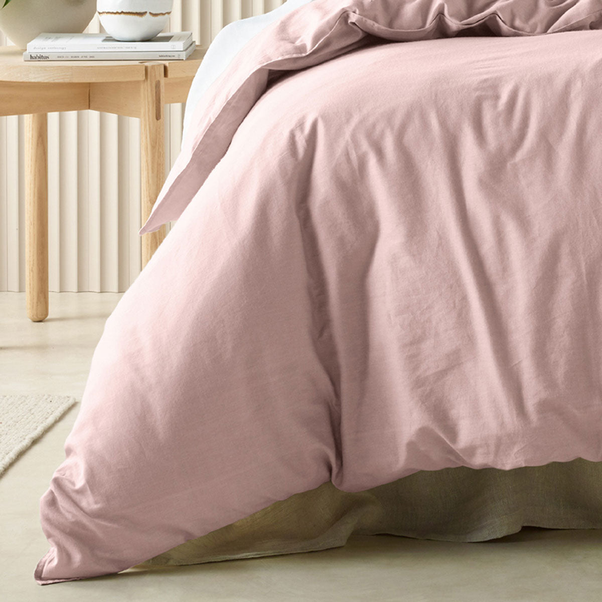 Acacia Blush Vintage Washed Cotton Quilt Cover Set King
