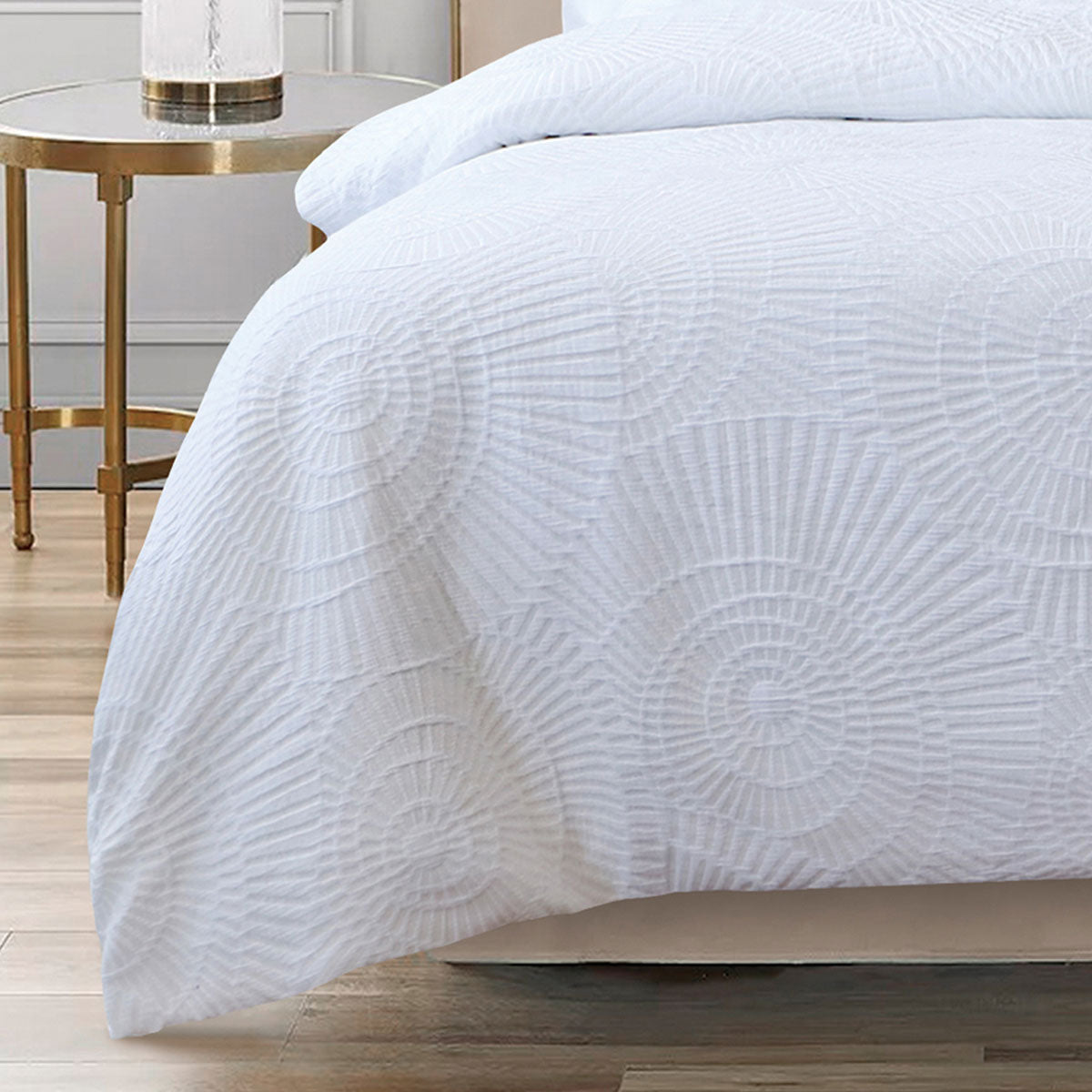 Byron White Quilt Cover Set Queen