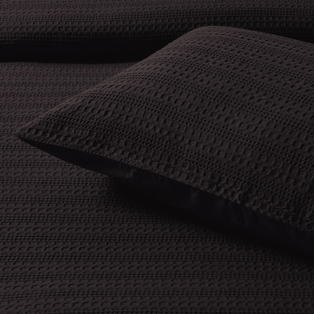 Kahlani Chocolate Waffle Quilt Cover Set King