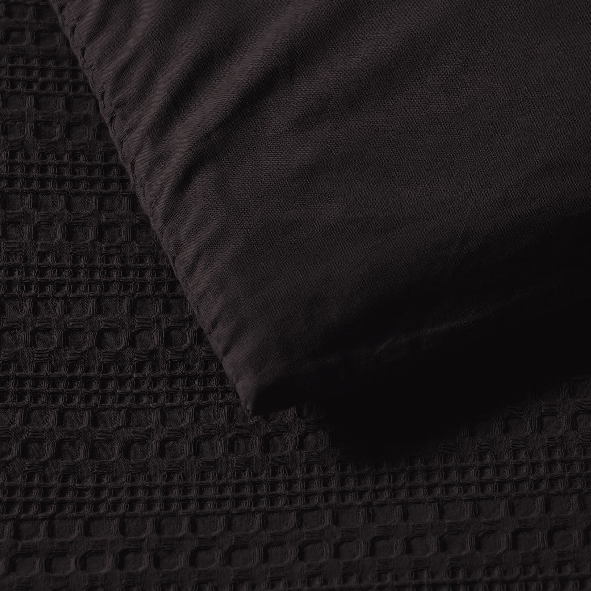 Kahlani Chocolate Waffle Quilt Cover Set Single