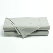 Bianca Heston Cotton Percale Sheet Set Silver Single