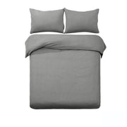 Designer Selection Ascot Embossed Quilt Cover Set Grey Queen