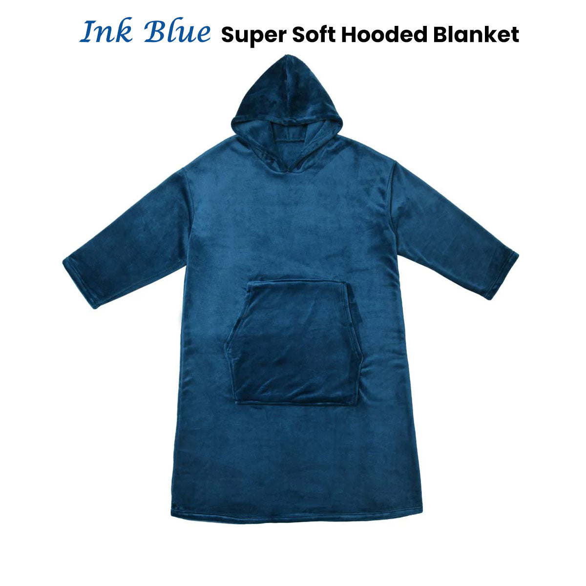 Ink Blue Super Soft Hooded Blanket Small/Medium