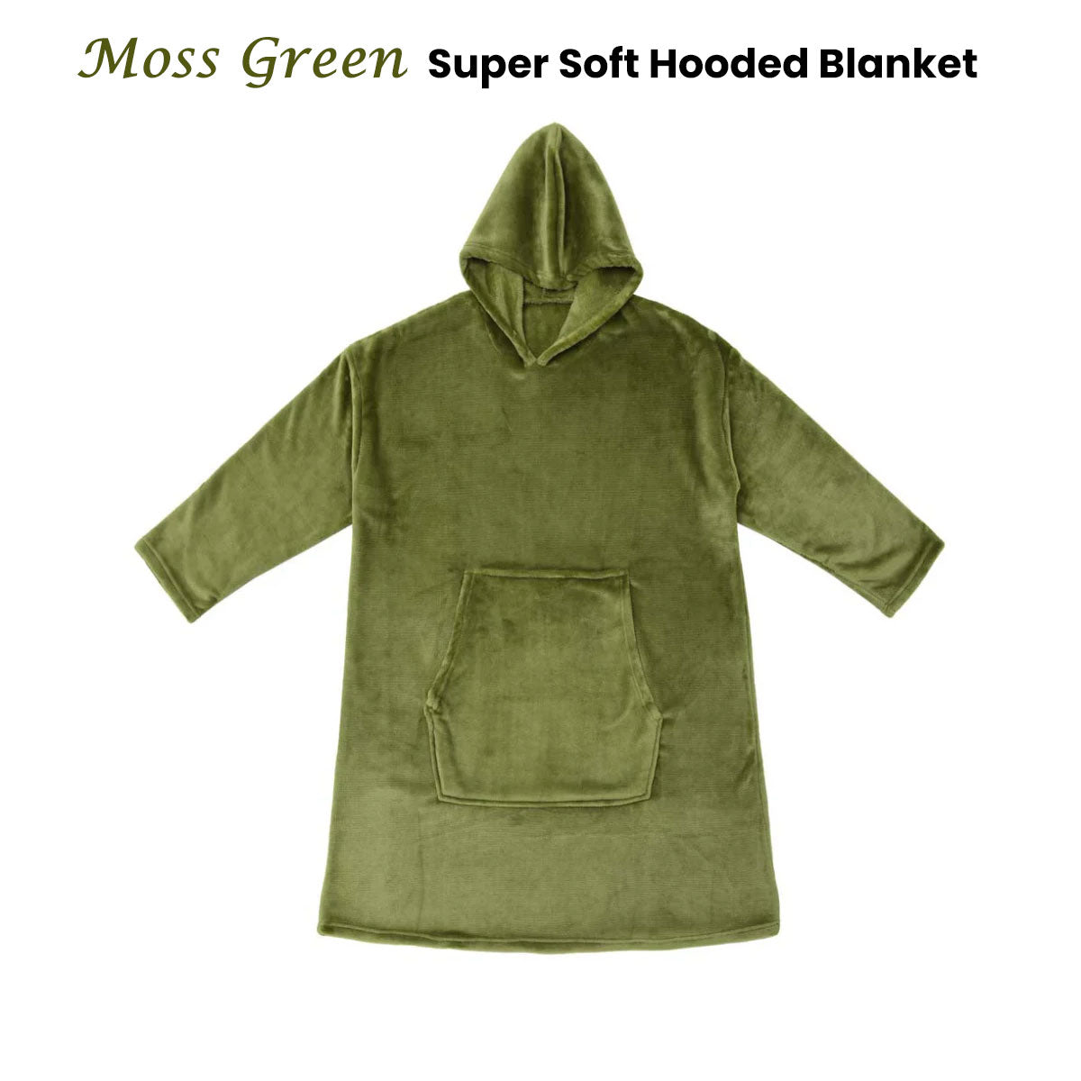 Moss Green Super Soft Hooded Blanket Small/Medium