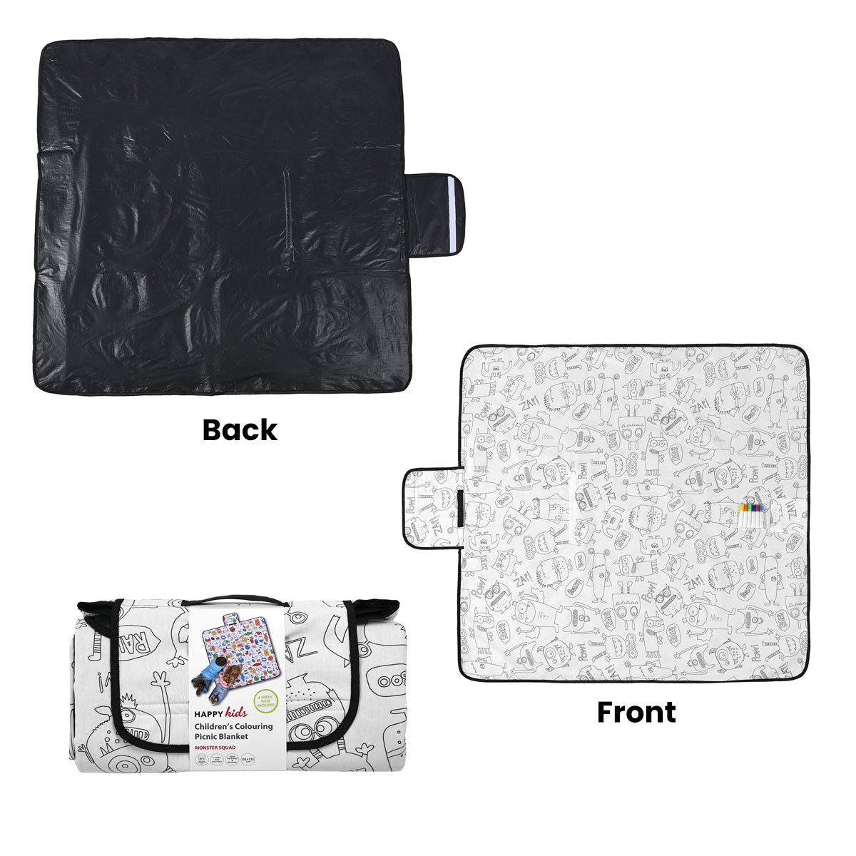Monster Squad Colour Me In Picnic Blanket 125 x 125 cm