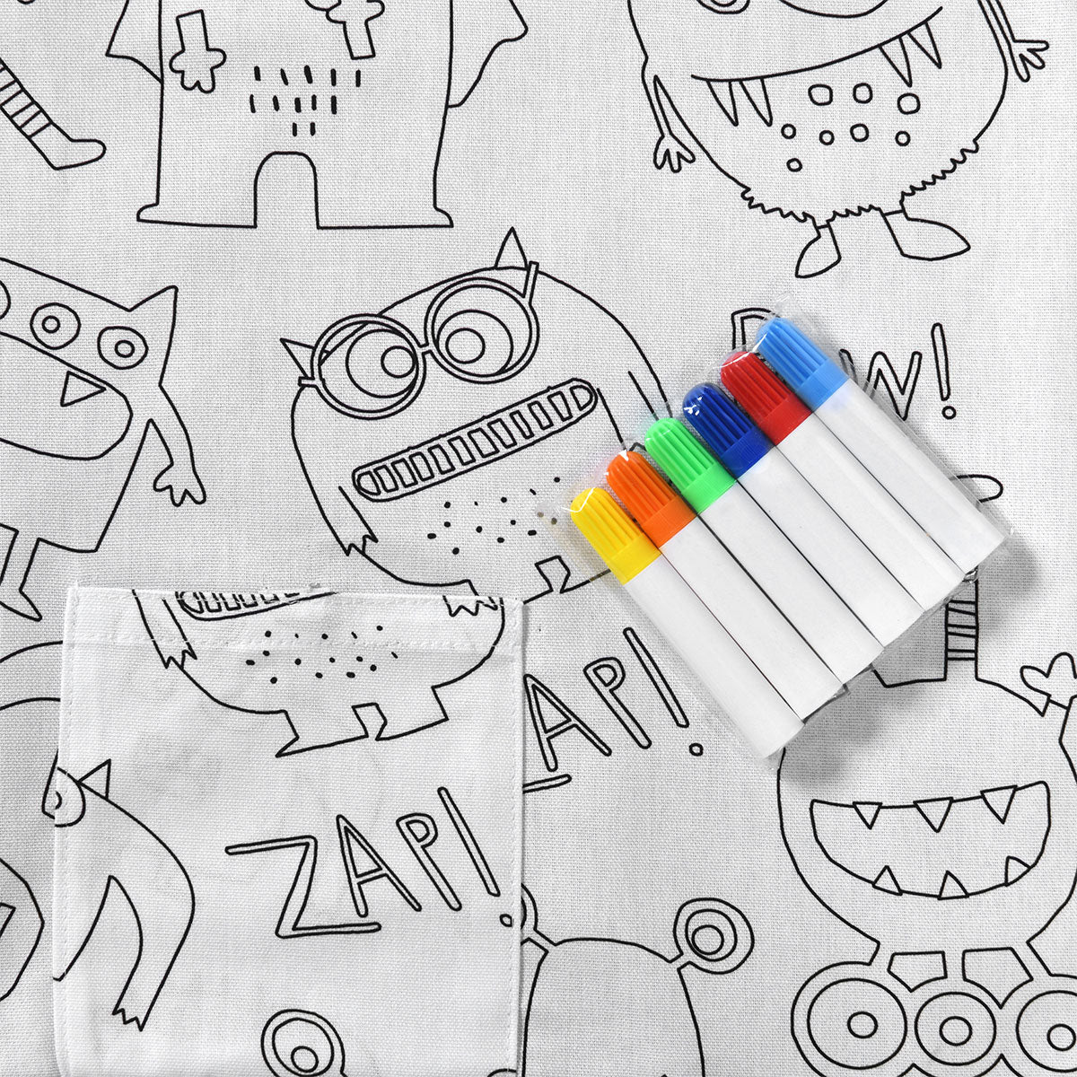 Monster Squad Colour Me In Picnic Blanket 125 x 125 cm