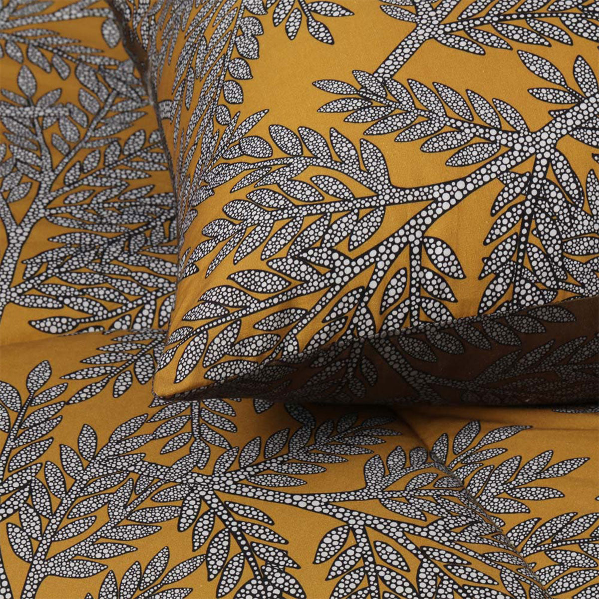 Clove Washed Cotton Printed Reversible Comforter Set King