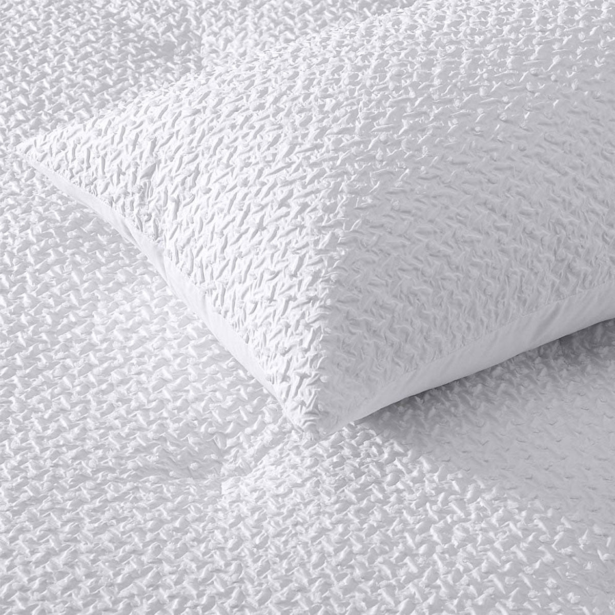 Dotty Clip White 3 Piece Jacquard Comforter Set Queen
