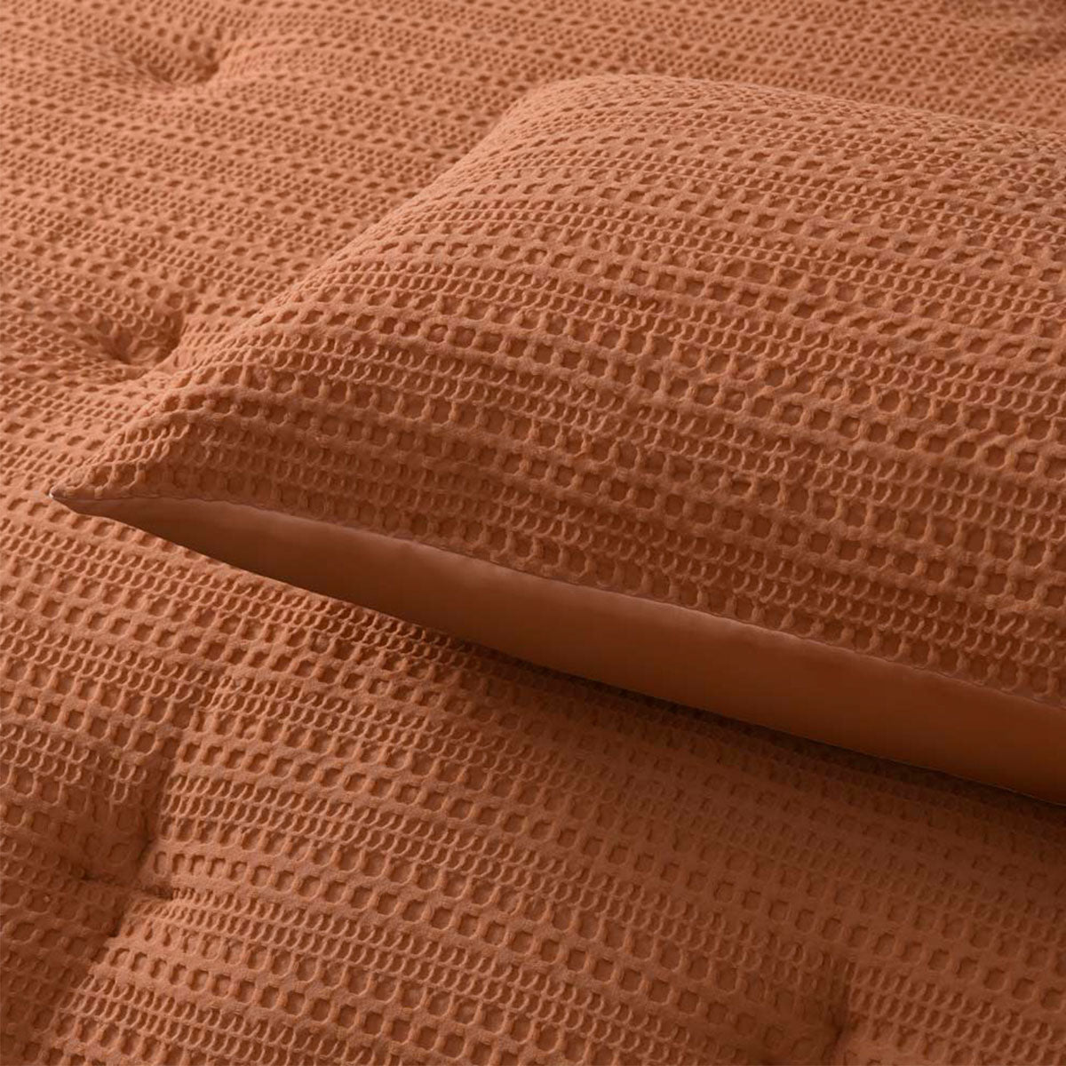 Soho Waffle Tobacco 3 Piece Comforter Set King