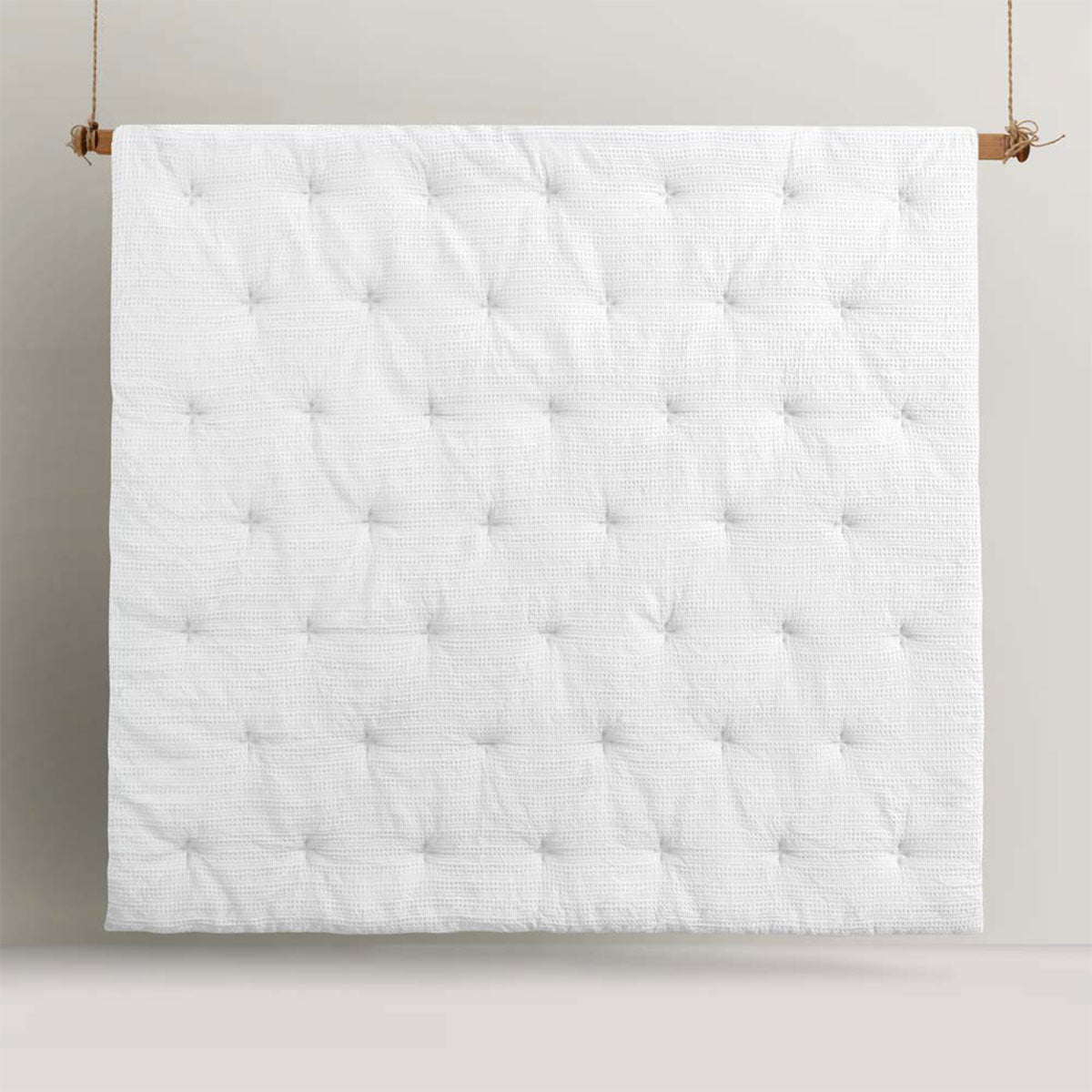 Soho Waffle White 3 Piece Comforter Set Queen