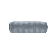 KAAT Amsterdam Softy Stripe Blue Grey Oblong Neckroll Filled Cushion 22cm x 70cm
