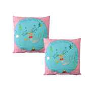 Pack of 2 Shelley Mermaid Embroidered Cushion Covers 43 x 43 cm