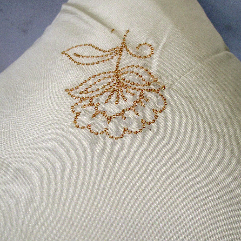 Set of 2 Tiarni Embroidery Faux Silk Square Cushion Covers