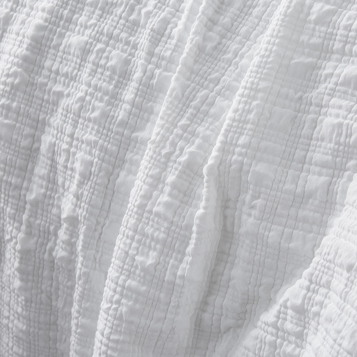 Augusta White Ruched Quilt Cover Set Double