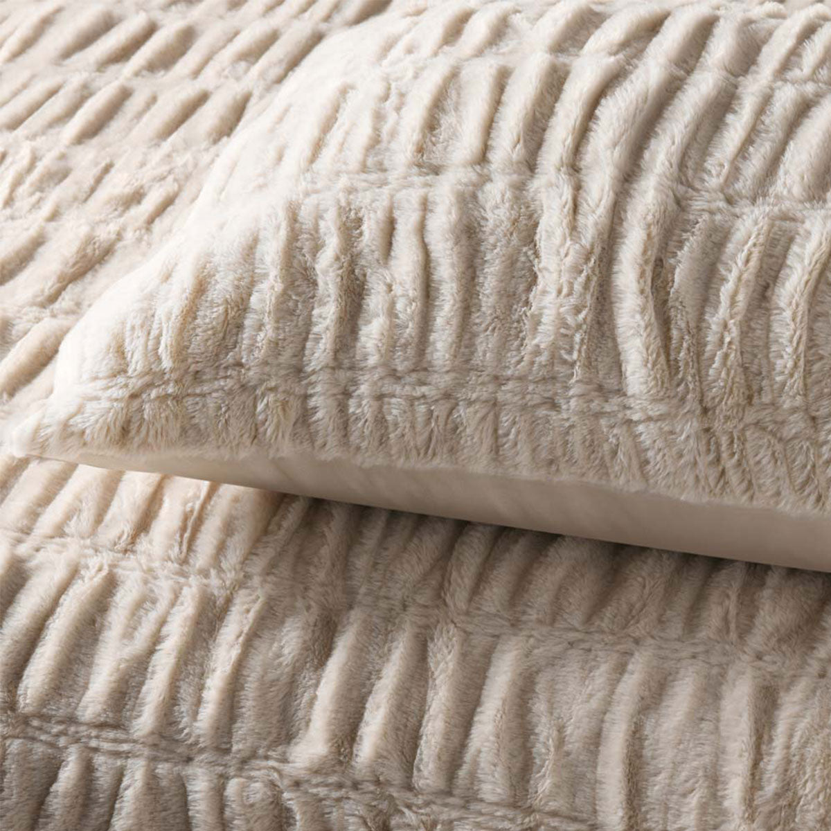 Aurora Natural Quilt Cover Set Queen