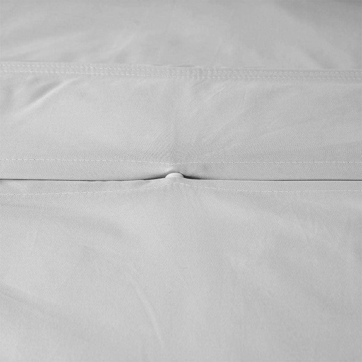 Grey 400TC Grey Bamboo Cotton Double Stitched Quilt Cover Set Double
