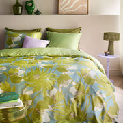 Oilily Melodi Green Cotton Floral Quilt Cover Set Queen