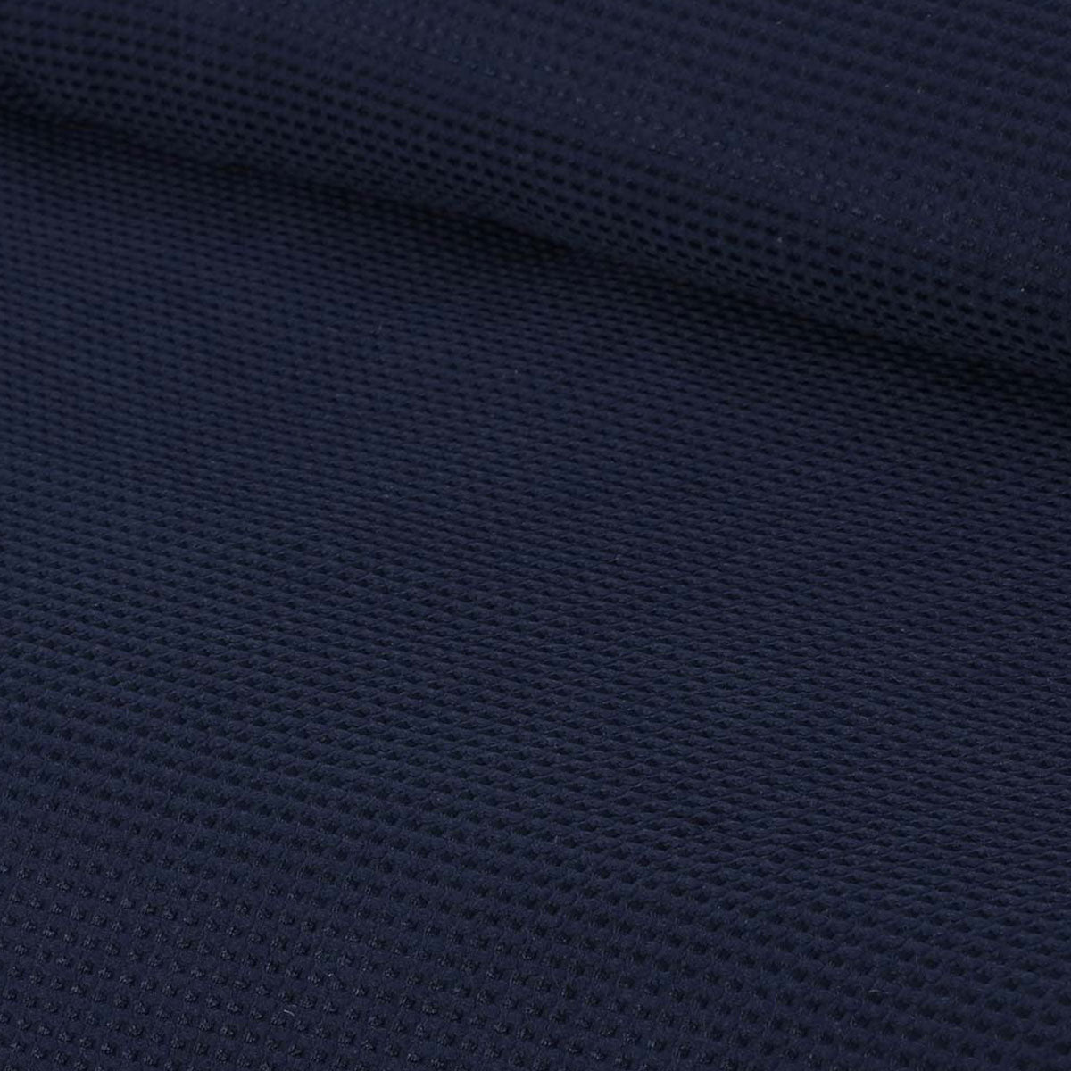 Navy Waffle Polyester Quilt Cover Set Queen