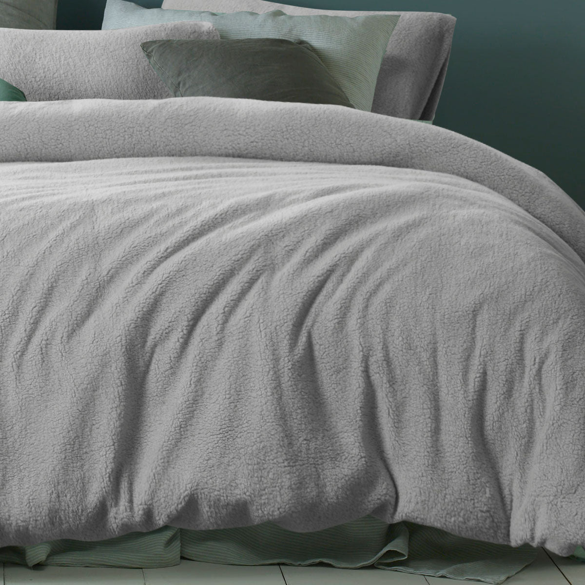 Teddy Grey Quilt Cover Set Single