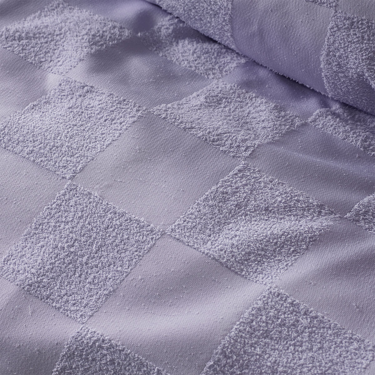 Tipo Lilac Chenille Quilt Cover Set Super King