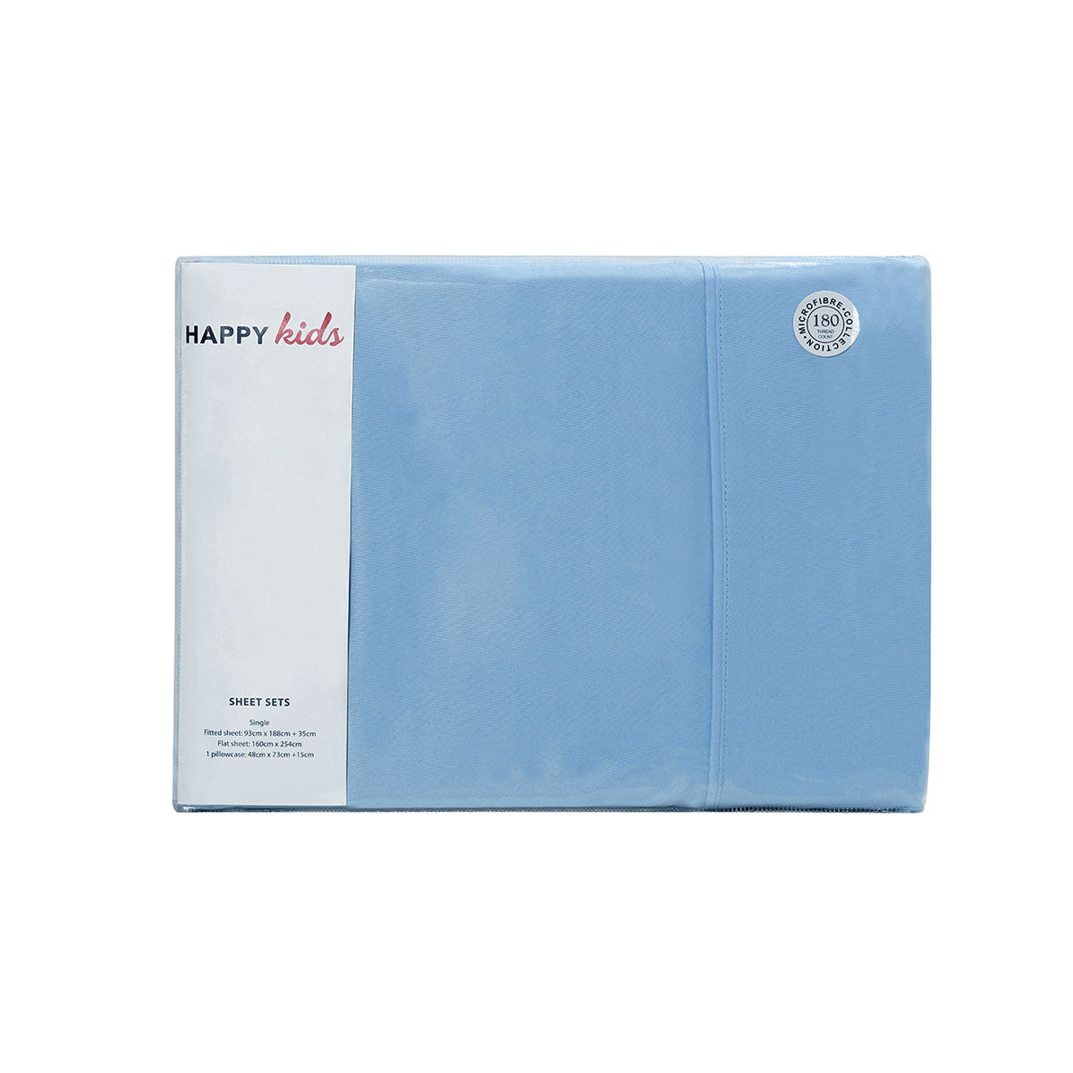 Blue Plain Dyed Microfibre Sheet Set King Single