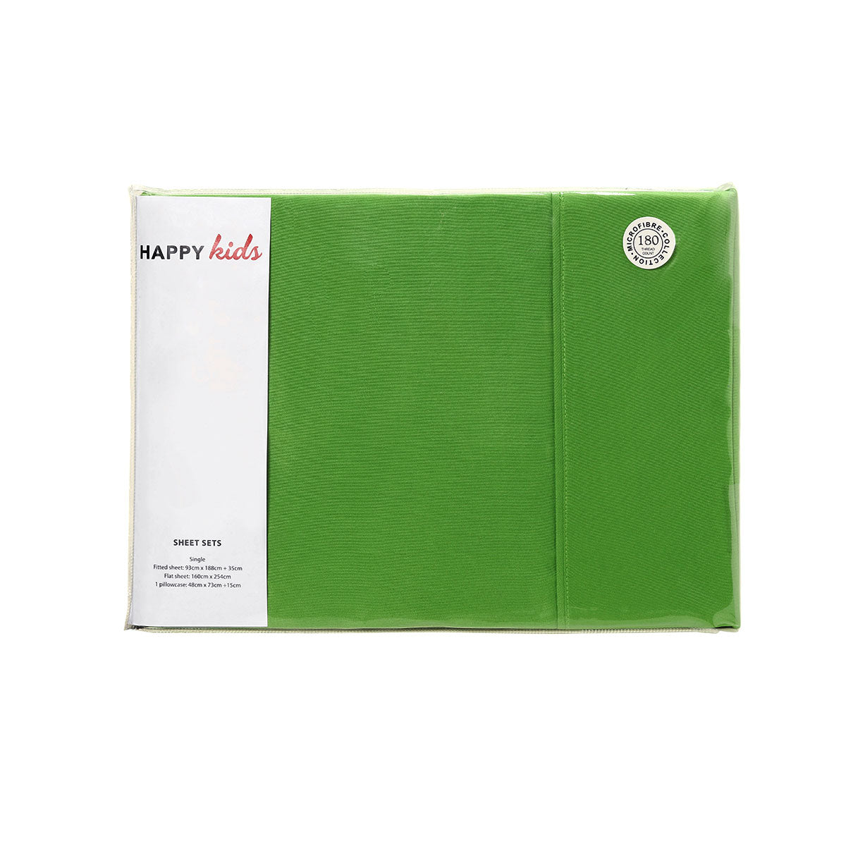 Green Plain Dyed Microfibre Sheet Set Single