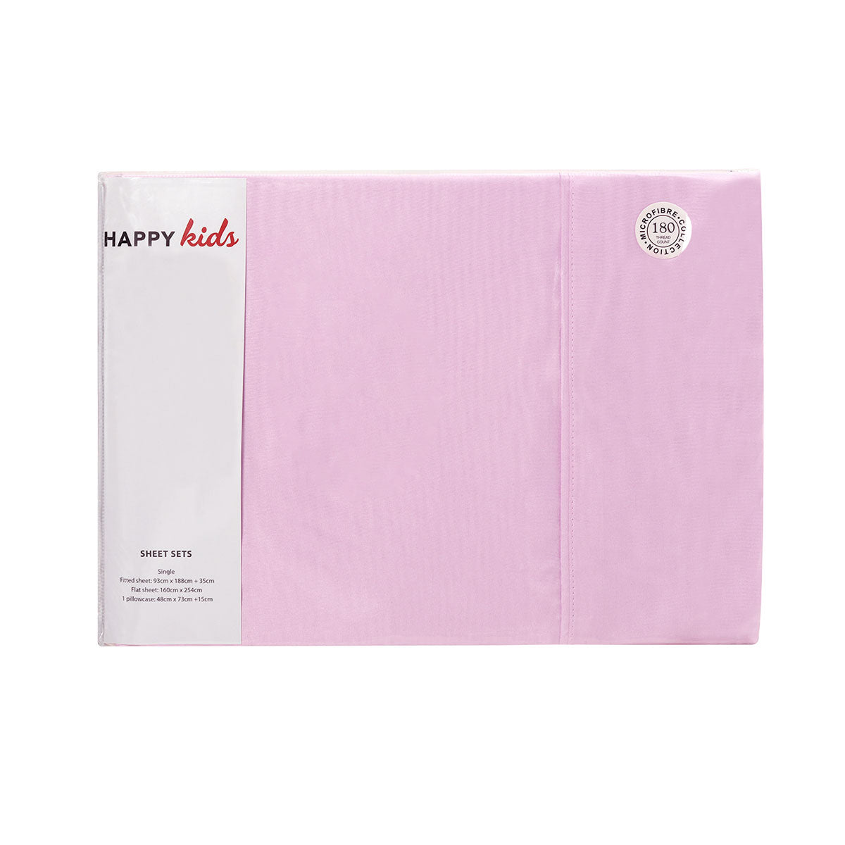 Pink Plain Dyed Microfibre Sheet Set King Single