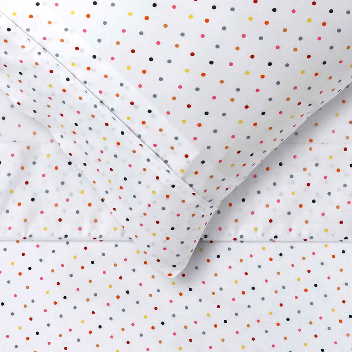 Polka Multi Printed Microfibre Sheet Set King Single