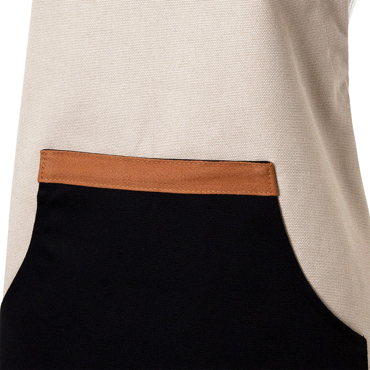 Selby Cotton Apron 83 x 68 cm Sandstone & Black