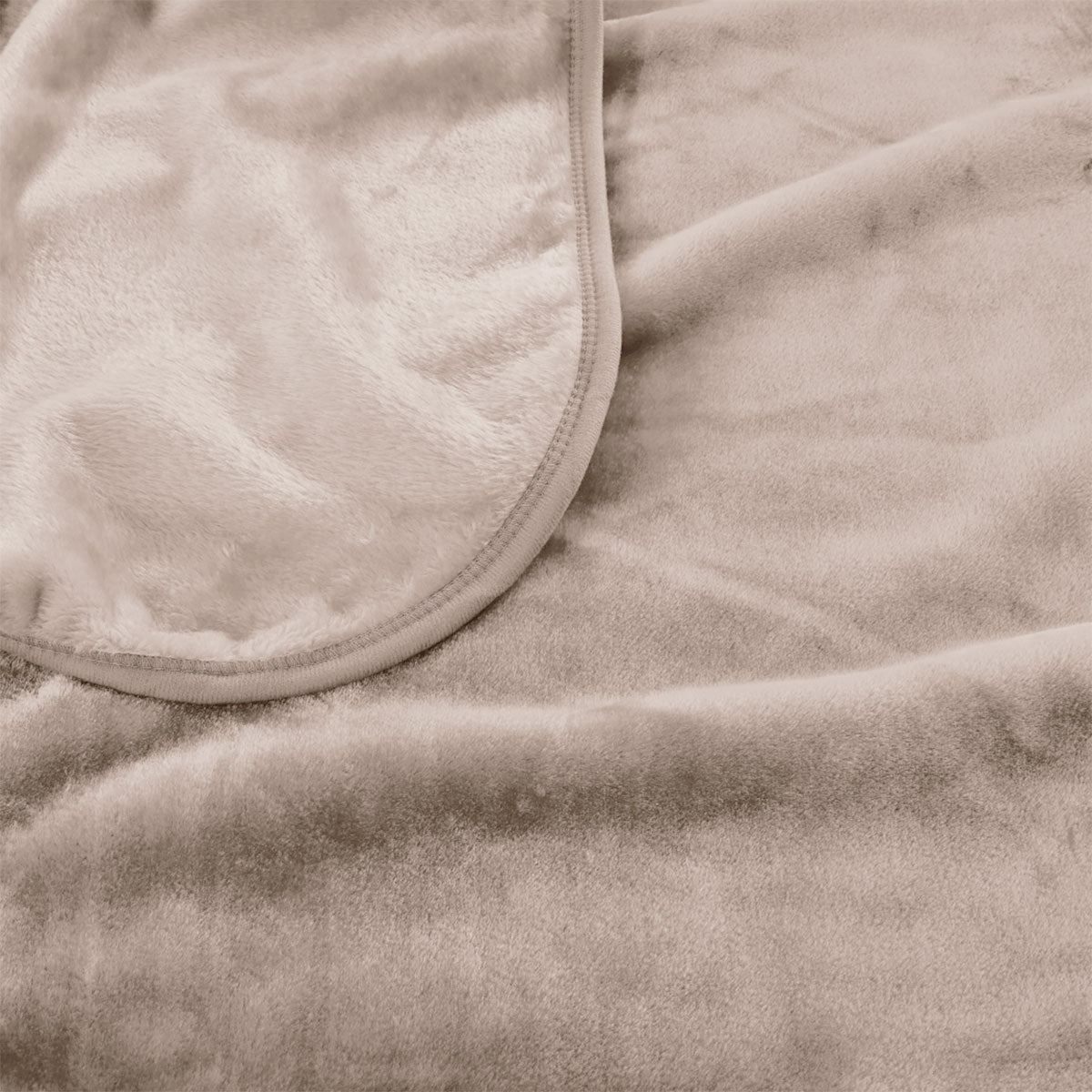 800GSM Luxury Winter Thick Mink Blanket Beige Queen
