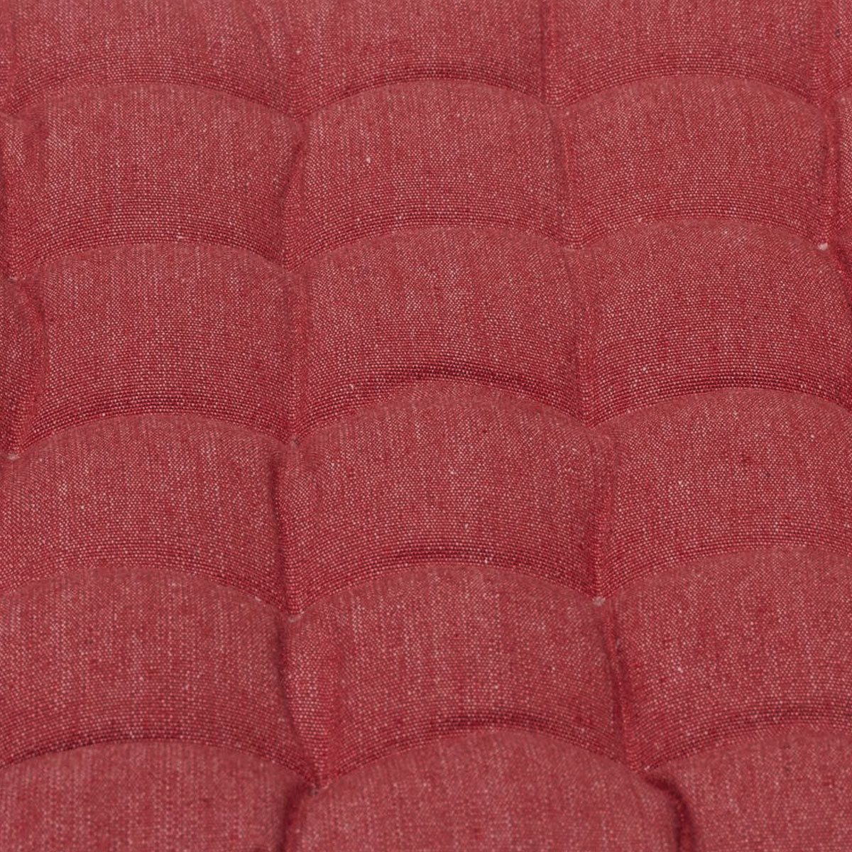 Set of 2 Outdoor 100% Cotton Chair Pads 40 x 40 cm Solid Red