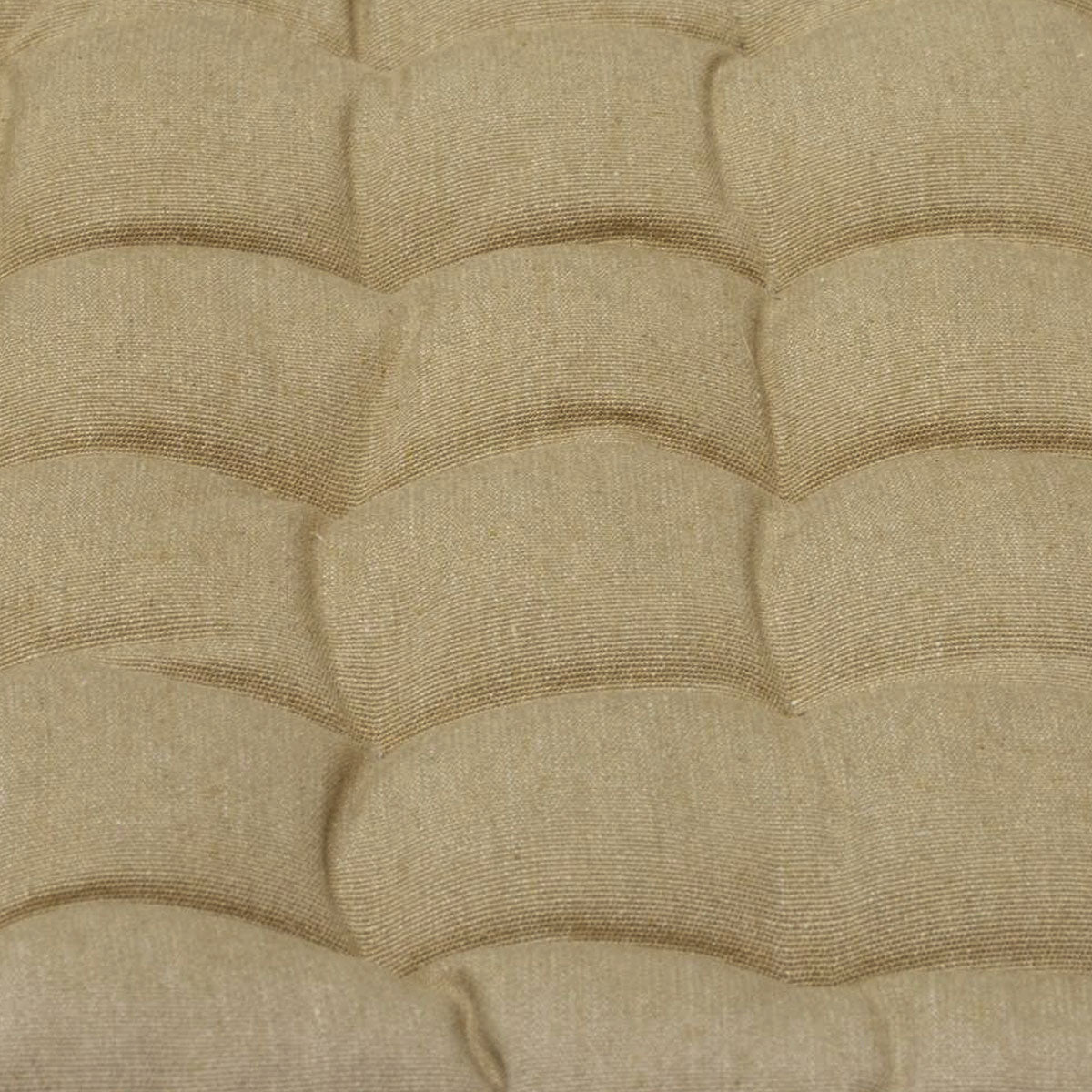 Set of 2 Outdoor 100% Cotton Chair Pads 40 x 40 cm Solid Taupe