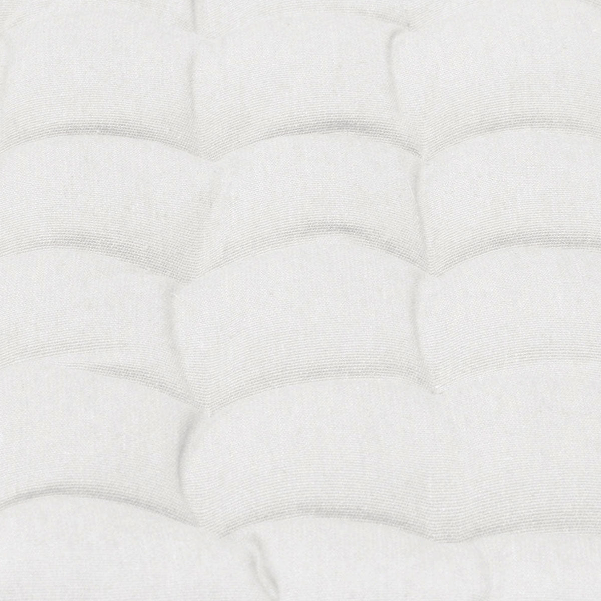 Set of 2 Outdoor 100% Cotton Chair Pads 40 x 40 cm Solid White