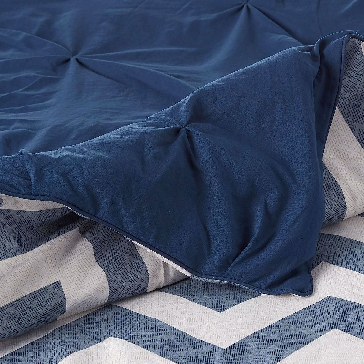 6 Pcs Ella Navy Comforter Set Single