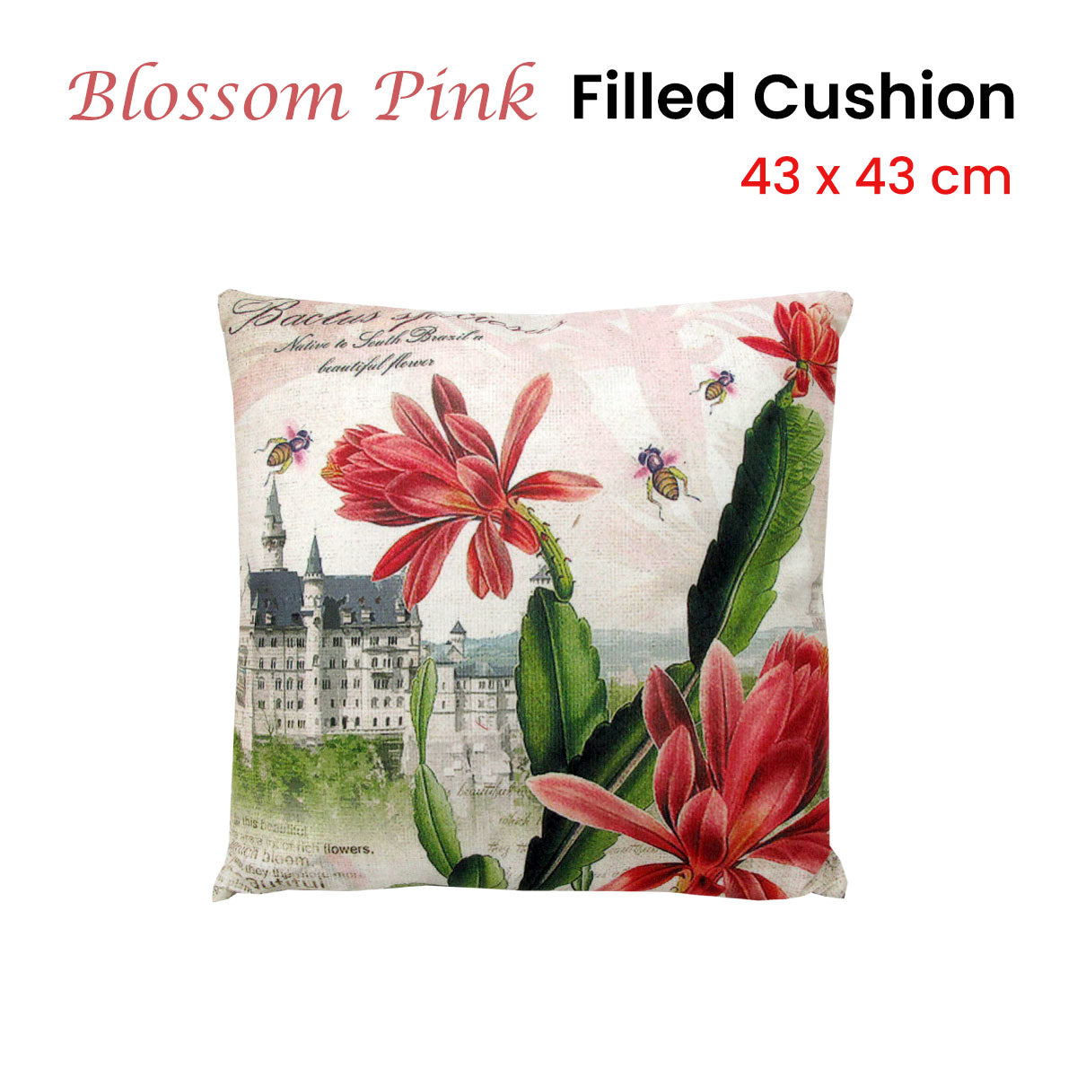 Blossom Pink Filled Cushion 43 x 43 cm
