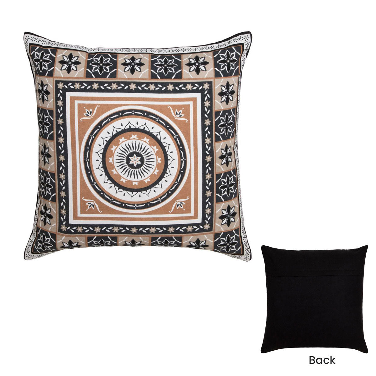 Kasbah Luxury Filled Cushion 50 x 50cm Black
