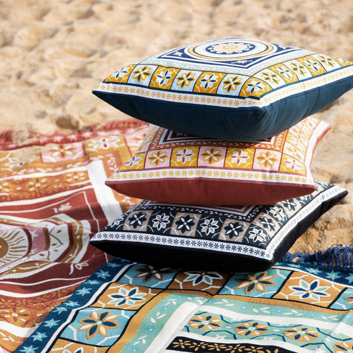 Kasbah Luxury Filled Cushion 50 x 50cm Black