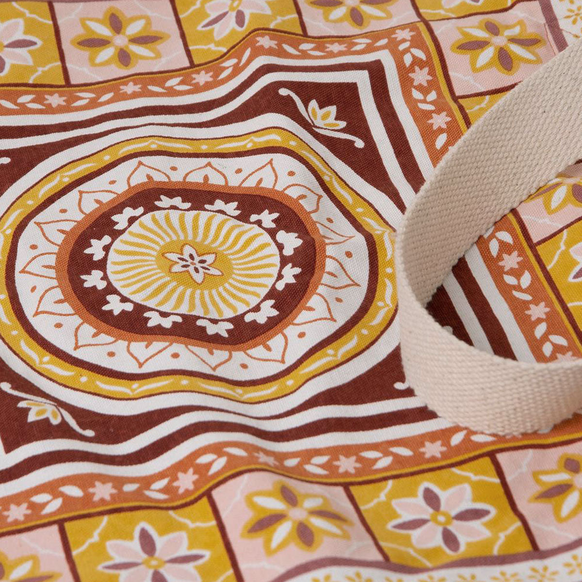 Kasbah Cotton Tote Shopping Bag 40.5x43x10cm Pink